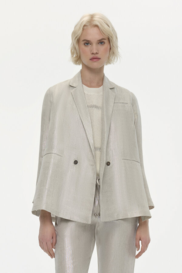 SAND SURPLICE NECKLINE (CROSS-OVER NECKLINE) JACKET 2