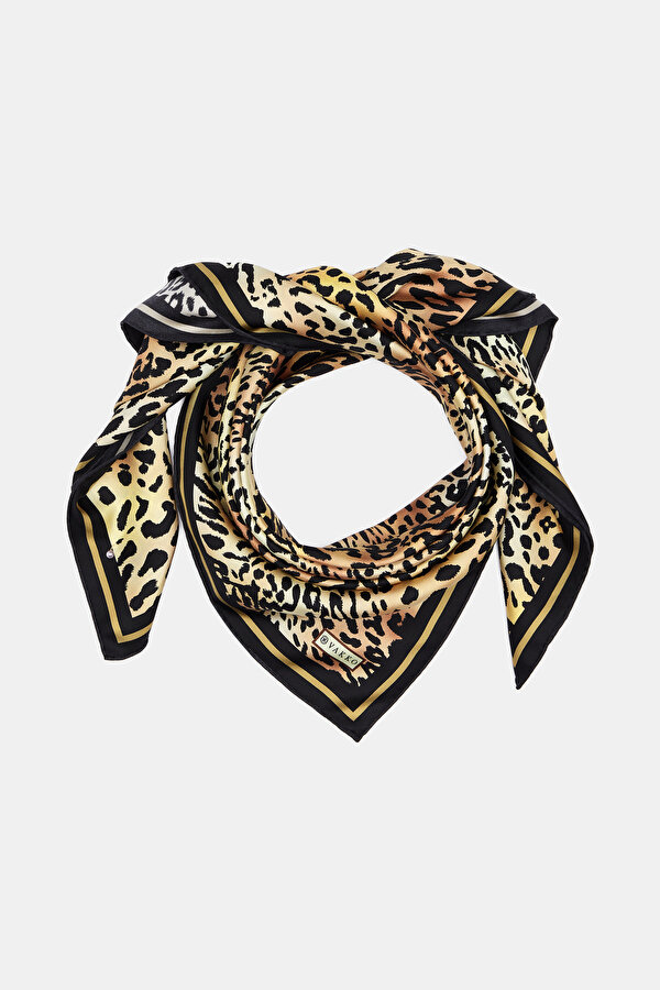 BROWN ANIMAL FIGURED SCARF 2