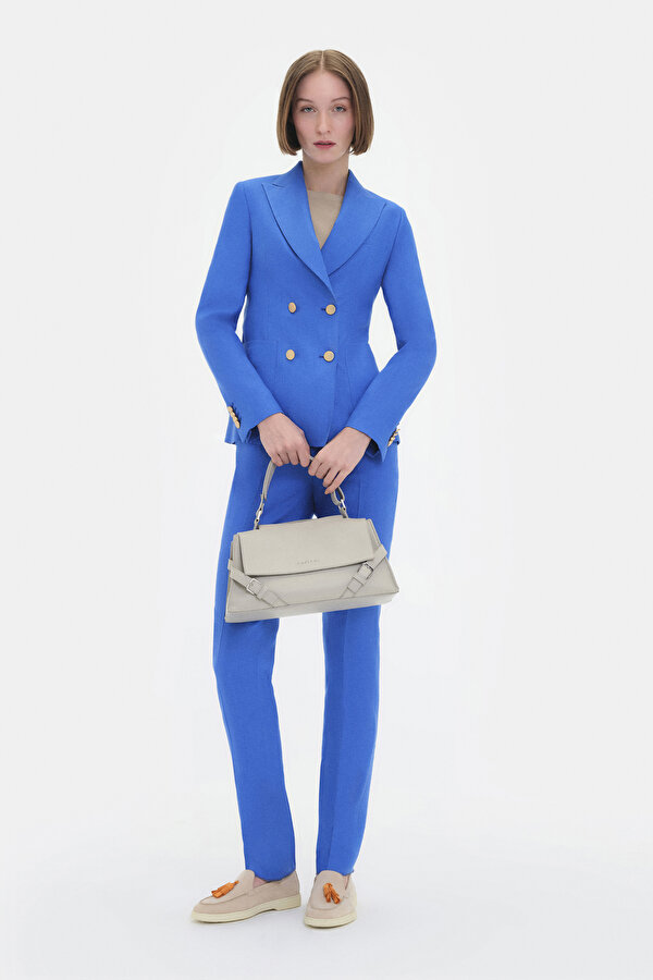 BLUE SKINNY LEG TROUSERS