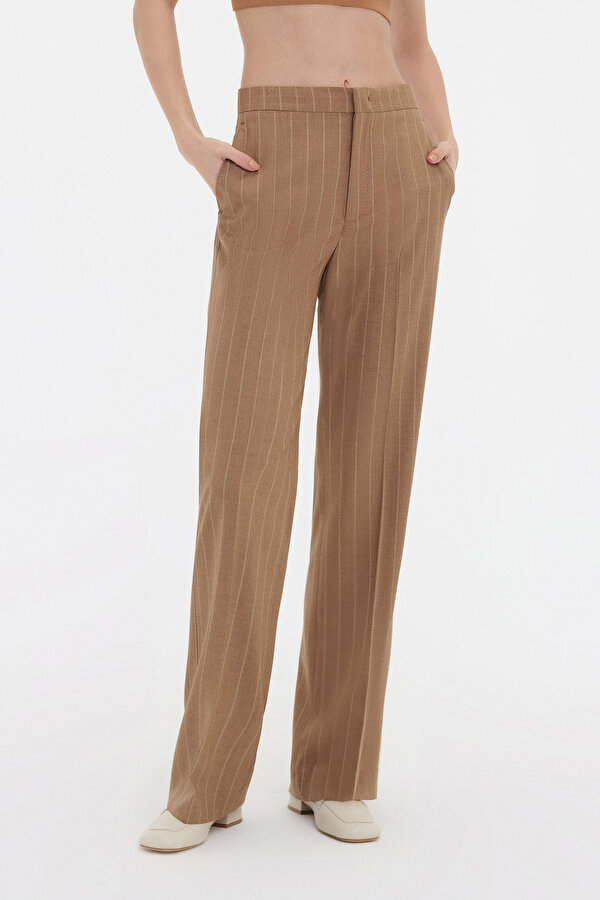 BROWN WIDE LEG TROUSERS 2