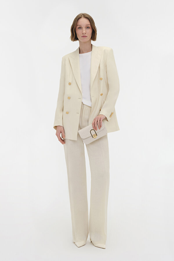 NATURAL SURPLICE NECKLINE (CROSS-OVER NECKLINE) JACKET