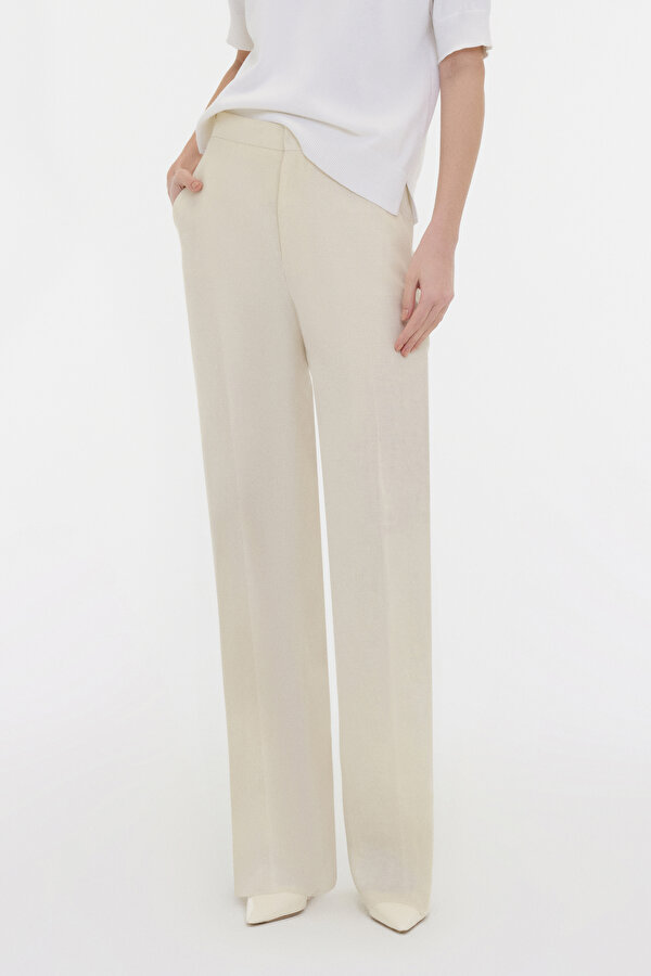NATURAL STRAIGHT CUT TROUSERS 2