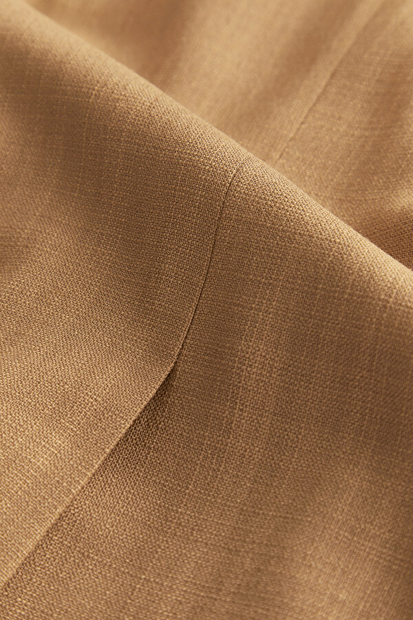BROWN SURPLICE NECKLINE (CROSS-OVER NECKLINE) JACKET 11