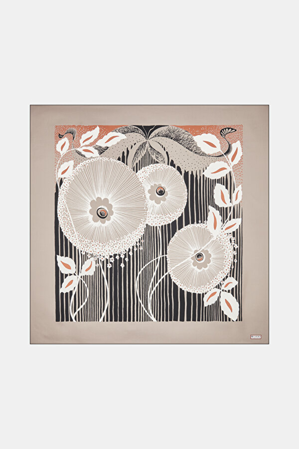 BEIGE TWILL SCARF