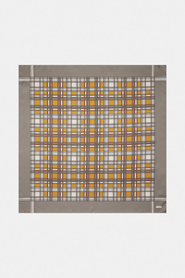 MINK CHECK TWILL SCARF