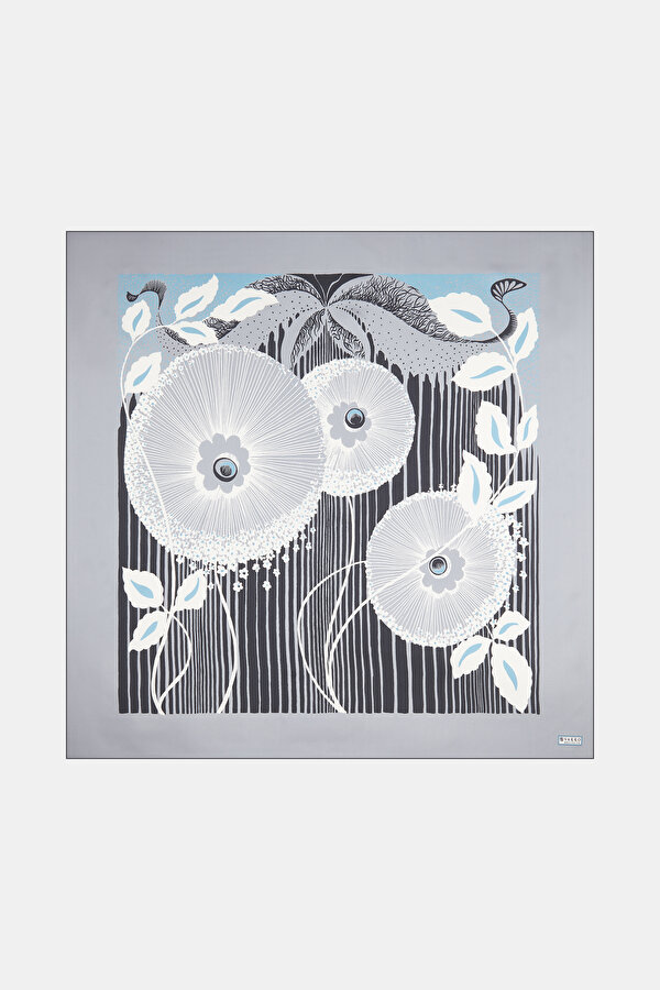 GREY TWILL SCARF