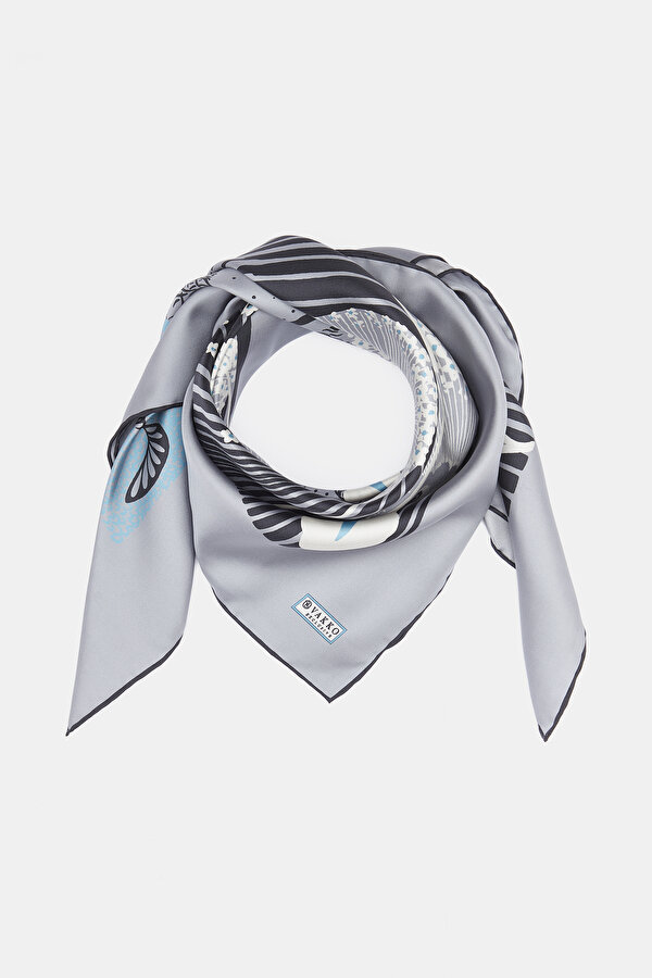GREY TWILL SCARF 2