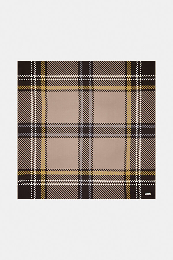 MINK CHECK TWILL SCARF