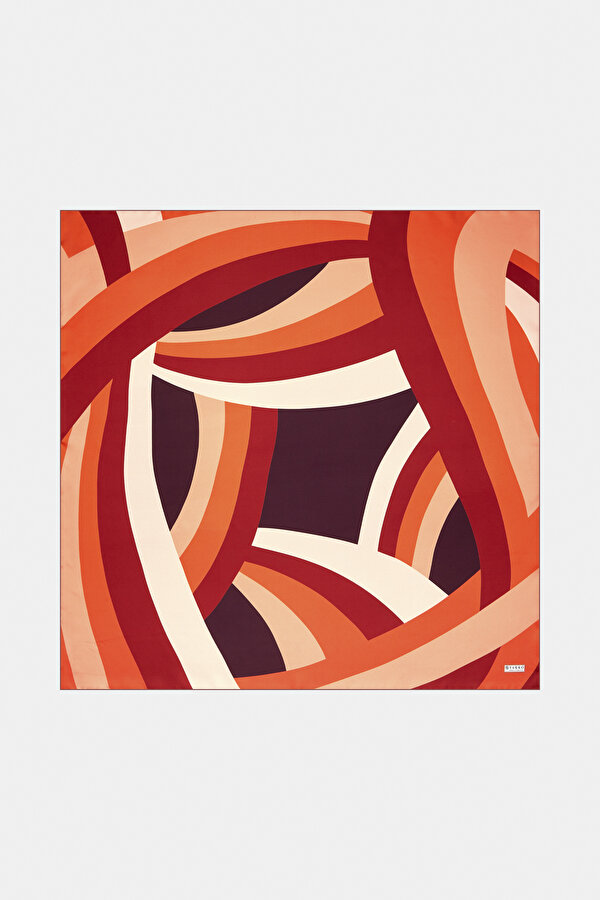 DAMSON GEOMETRIC DESIGN TWILL SCARF