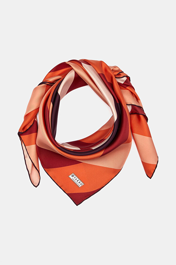 DAMSON GEOMETRIC DESIGN TWILL SCARF 2