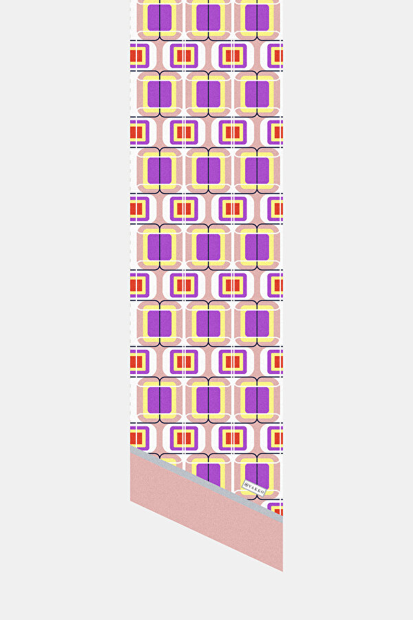 SOMON GEOMETRİK DESENLİ TWILL FULAR
