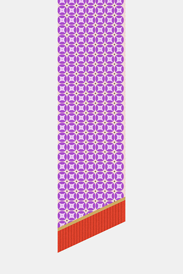 SOMON GEOMETRİK DESENLİ TWILL FULAR 2