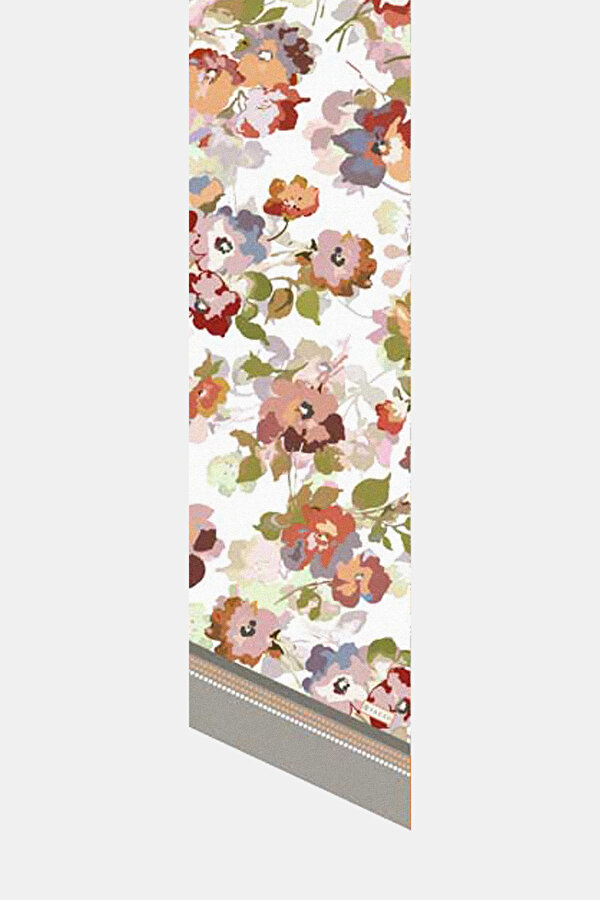 VİZON ÇİÇEK DESENLİ TWILL FULAR