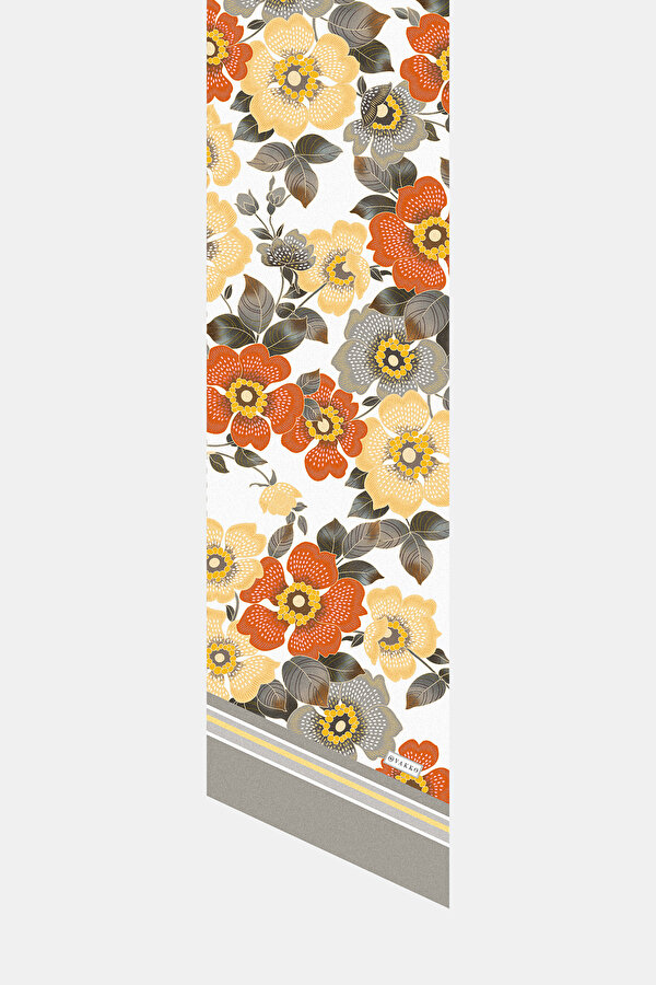 ORANGE TWILL FOULARD