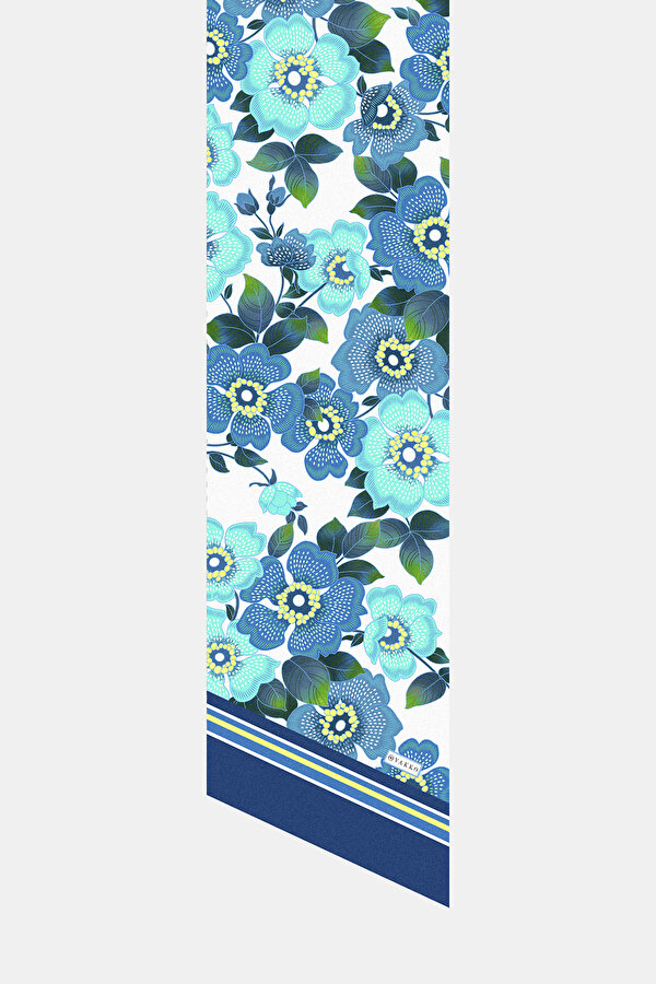 GREEN TWILL FOULARD