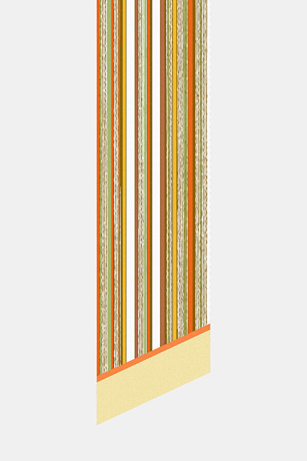DARK ORANGE TWILL FOULARD 2