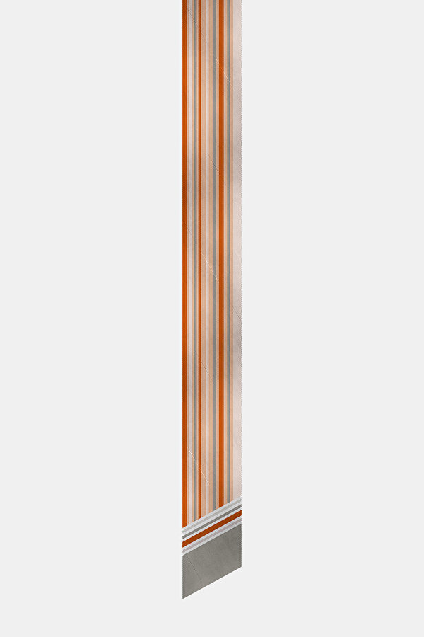 VİZON ÇİÇEK DESENLİ TWILL FULAR 2