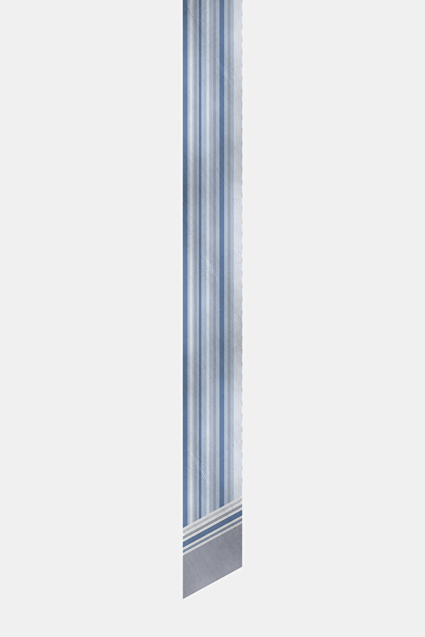 MAVİ ÇİÇEK DESENLİ TWILL FULAR 2