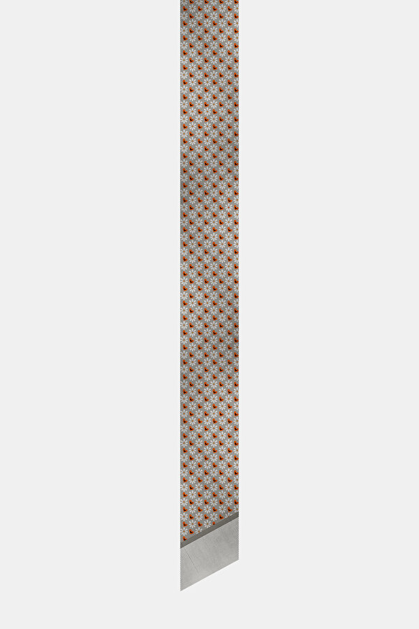 VİZON ÇİÇEK DESENLİ TWILL FULAR 2