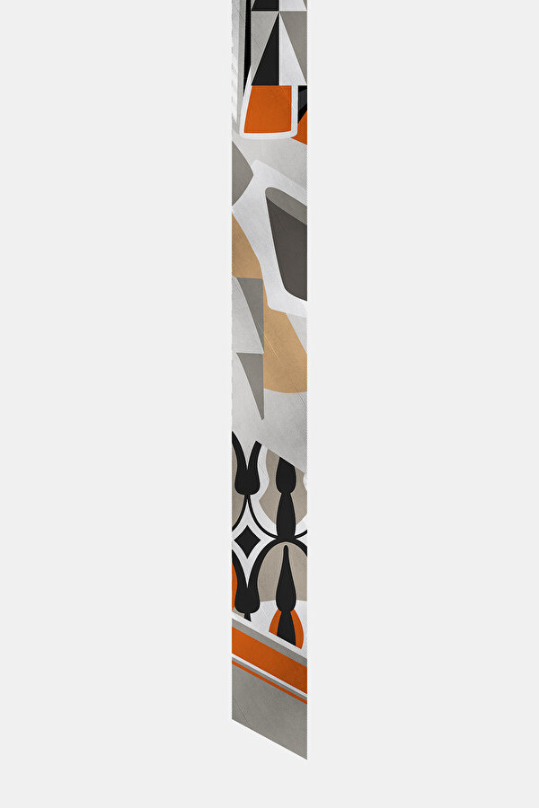 VİZON GEOMETRİK DESENLİ TWILL FULAR