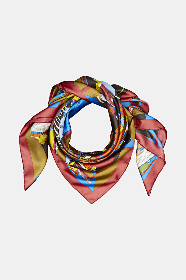 BLUE OBJECT DESIGN TWILL SCARF 2