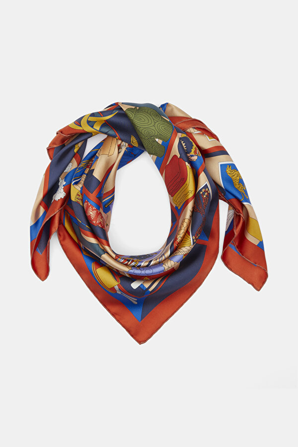 BLUE OBJECT DESIGN TWILL SCARF 2