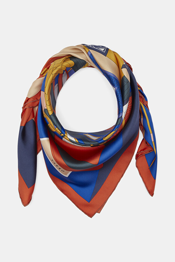 BLUE OBJECT DESIGN TWILL SCARF 2