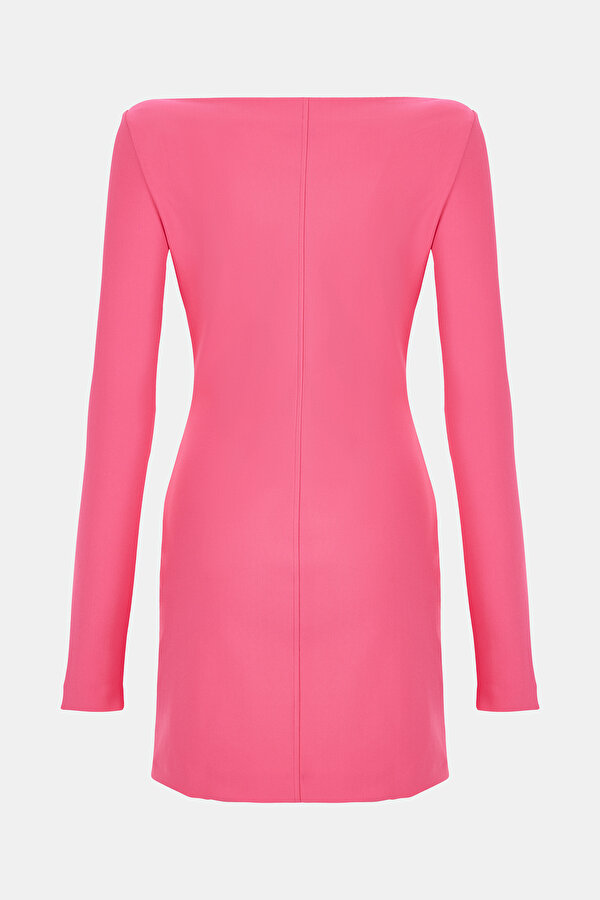 PEMBE MİNİ ELBİSE 2