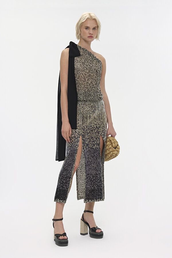 ECRU KNITTING DESIGN SKIRT