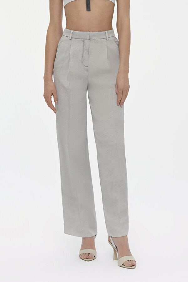 GREY WIDE LEG TROUSERS 2