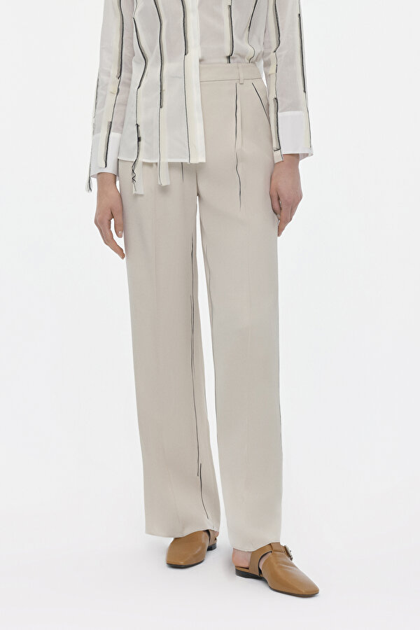 BLACK WIDE LEG TROUSERS 2