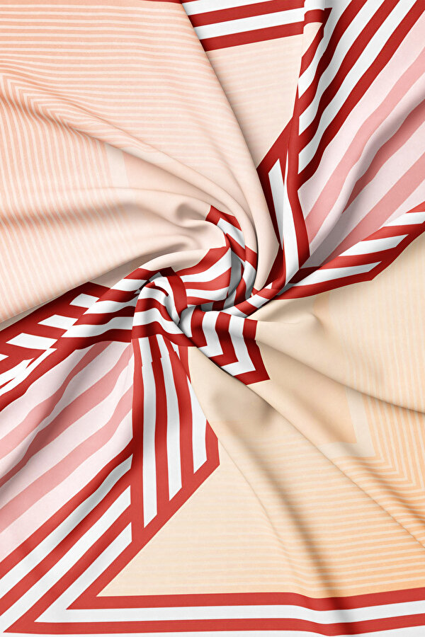 SOMON GEOMETRİK DESENLİ TWILL EŞARP 2