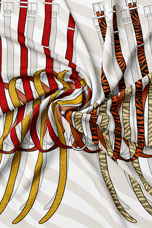 ORANGE OBJECT DESIGN TWILL SCARF 2