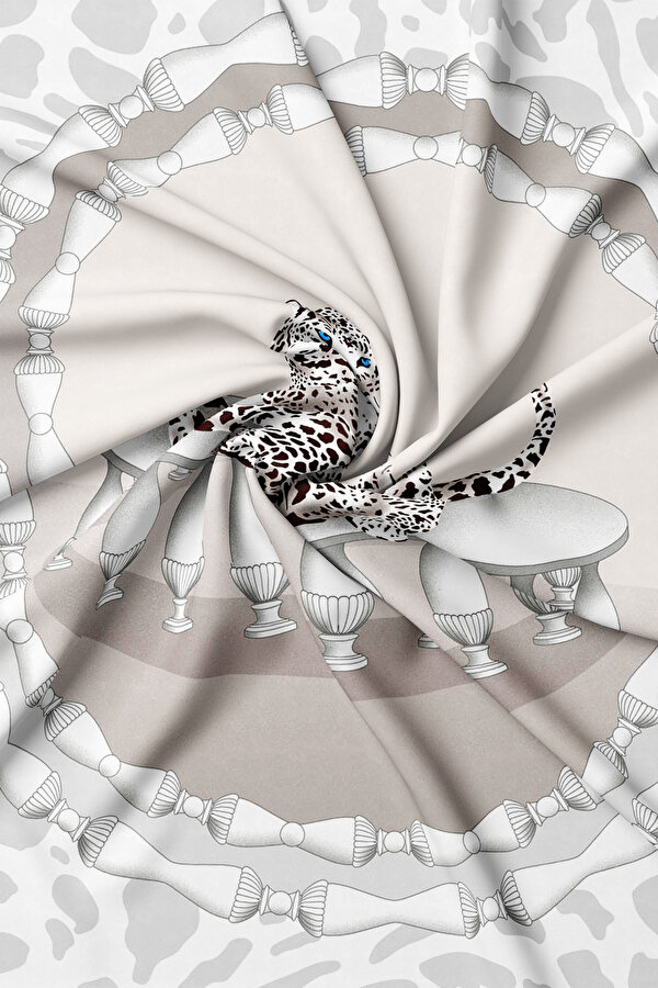 VİZON ANIMAL FIGÜRLÜ TWILL EŞARP 2