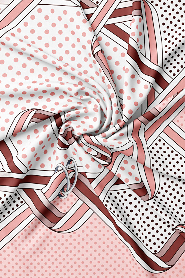 SOMON GEOMETRİK DESENLİ TWILL EŞARP 2