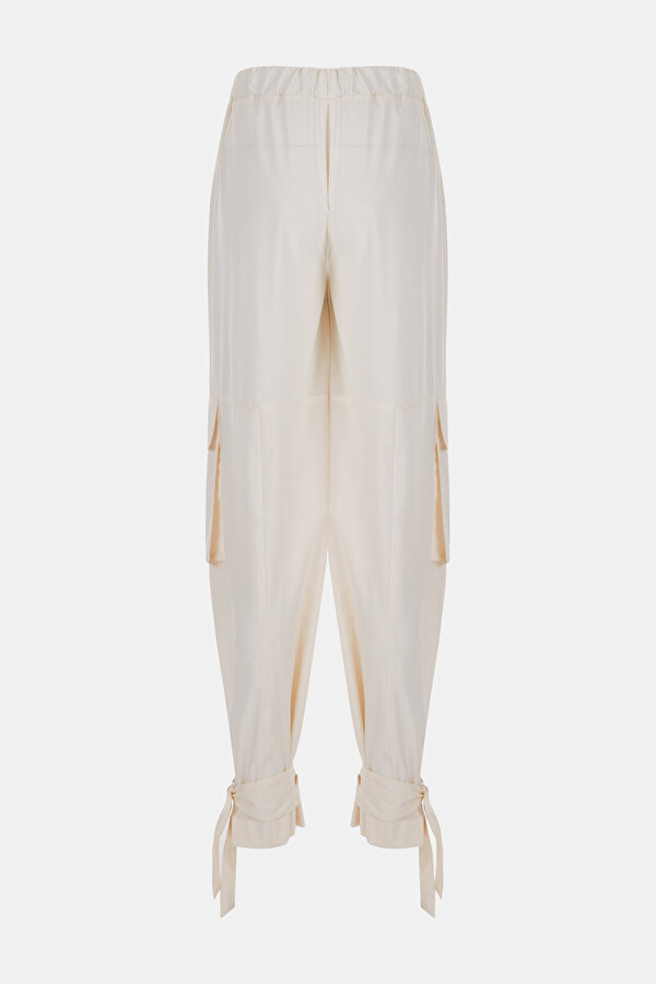 ECRU WIDE LEG TROUSERS 6