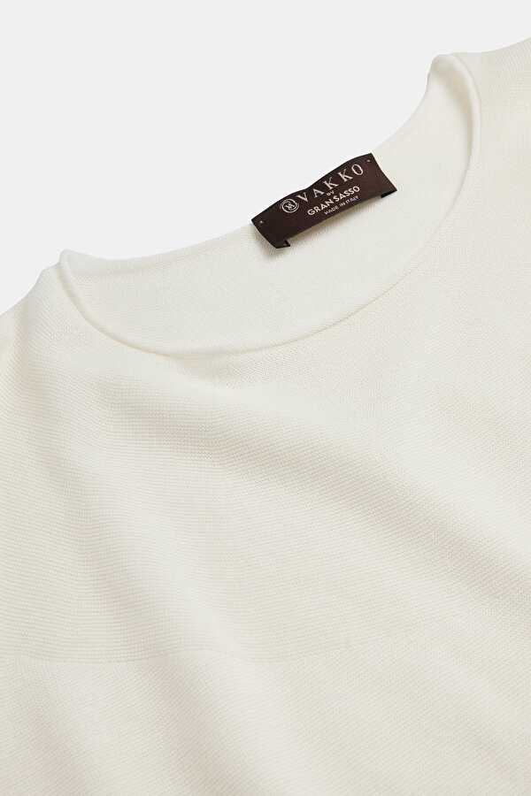 ECRU BOAT NECK JERSEY 6