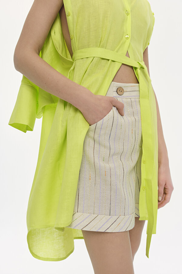 GREEN LONG SLEEVE ASYMMETRIC DRESS 6