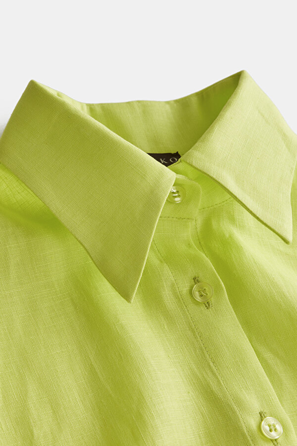 GREEN LONG SLEEVE ASYMMETRIC DRESS 11