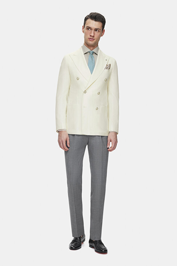 ECRU SURPLICE NECKLINE (CROSS-OVER NECKLINE) JACKET