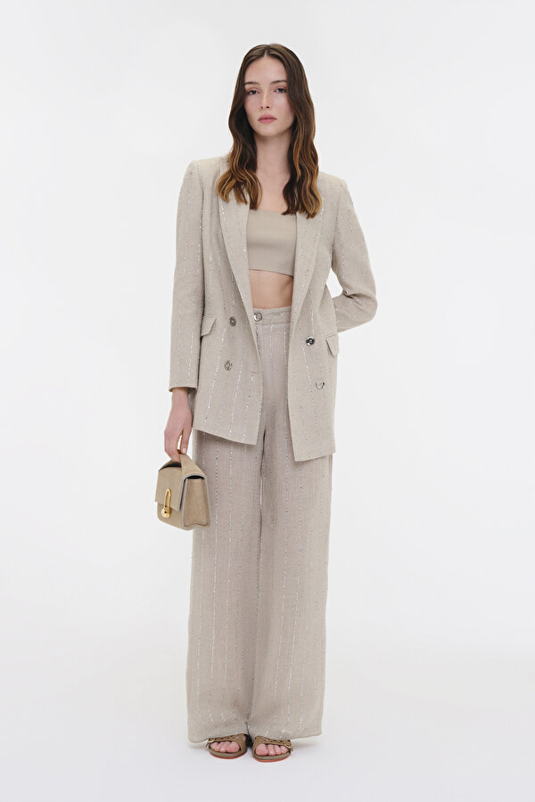 NATURAL SURPLICE NECKLINE (CROSS-OVER NECKLINE) JACKET