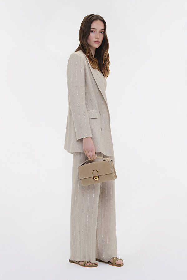NATURAL SURPLICE NECKLINE (CROSS-OVER NECKLINE) JACKET 2