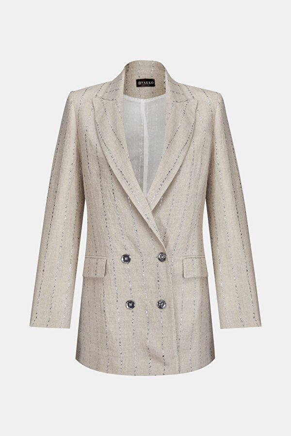 NATURAL SURPLICE NECKLINE (CROSS-OVER NECKLINE) JACKET 6