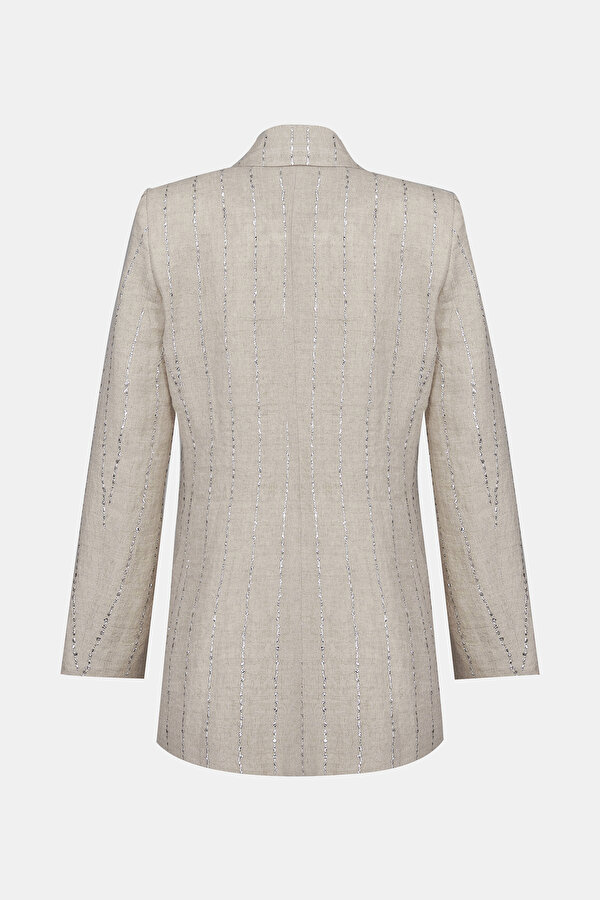 NATURAL SURPLICE NECKLINE (CROSS-OVER NECKLINE) JACKET 7