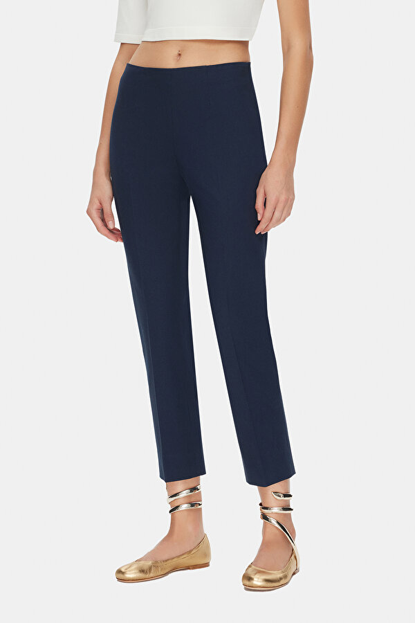 NAVY BLUE SKINNY LEG TROUSERS 2