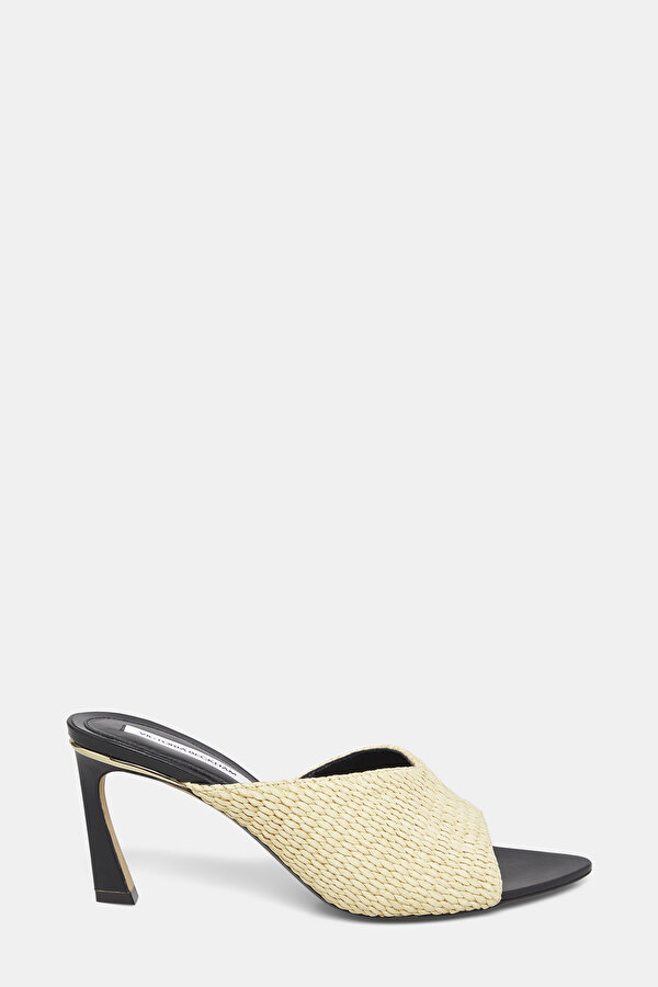BLACK RAFFIA SLIPPER