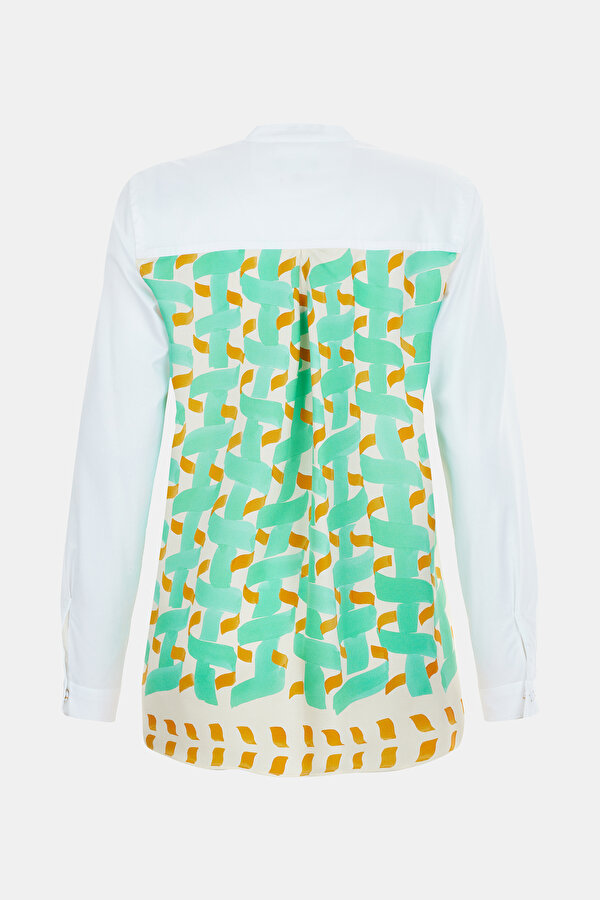 CINNAMON MANDARIN COLLAR LONG SLEEVE BLOUSE 6