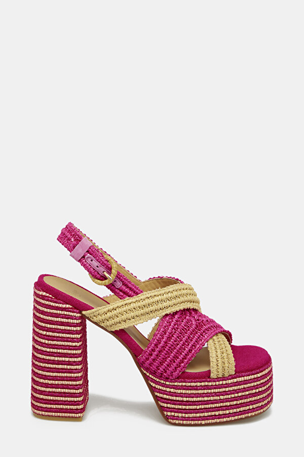 FUCHSIA RAFFIA SHOE
