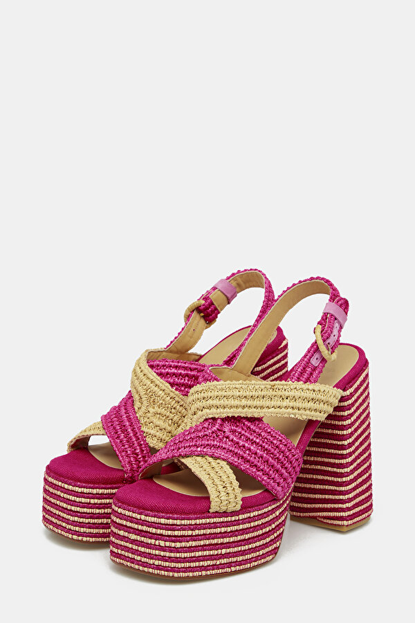 FUCHSIA RAFFIA SHOE 2