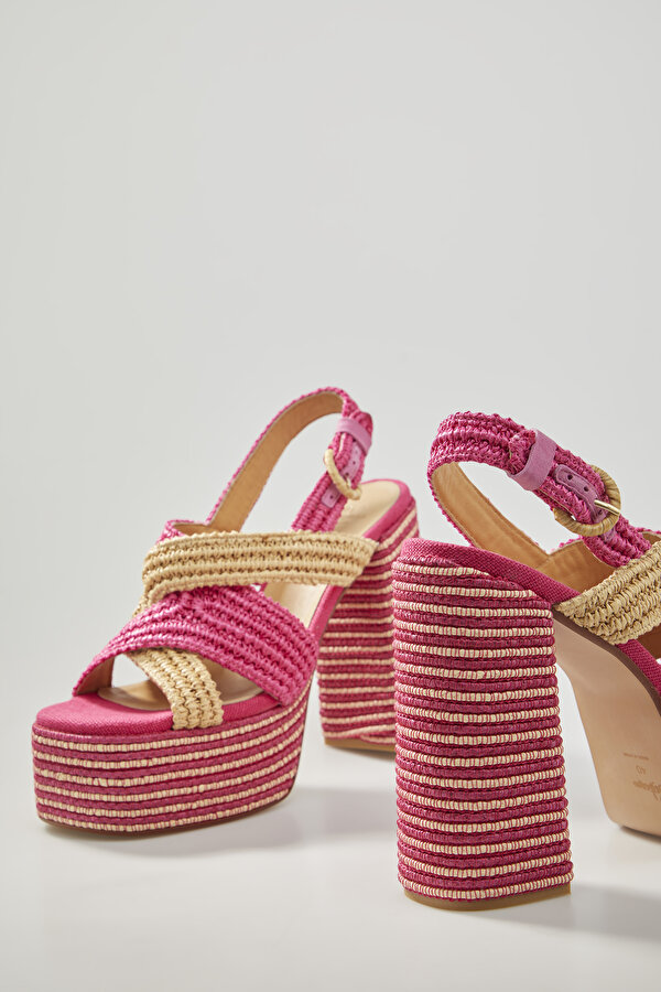 FUCHSIA RAFFIA SHOE 6